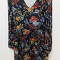 creation L Black Floral V-Neck Flared Dress