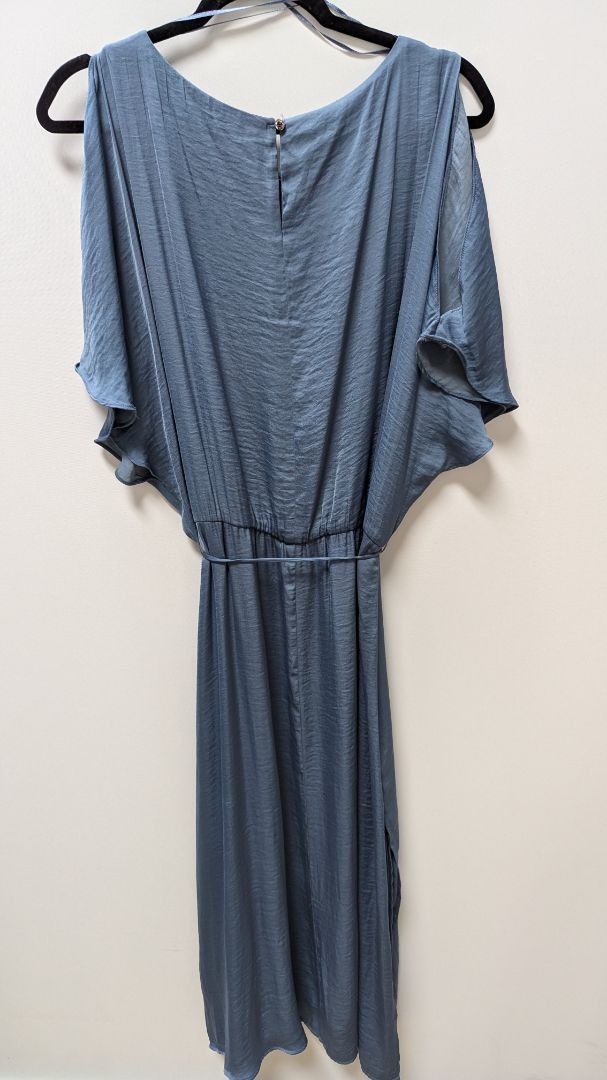 Vince Camuto Dark Blue Cold-Shoulder Empire Dress