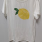 White Short-Sleeve Lemon Graphic Tee