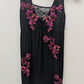 Soma Black Embroidered Knit Nightgown