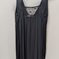 Soma Black Embroidered Knit Nightgown