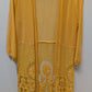 EMBER Light Orange Lace-Hem Longline Cardigan
