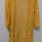 EMBER Light Orange Lace-Hem Longline Cardigan