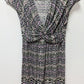 Max Studio Grey/Purple Printed Midi Dress