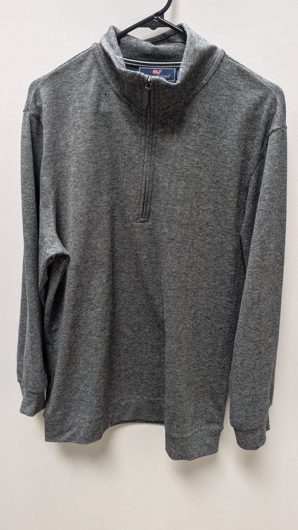 vineyard vines Dark Grey Men's Zippered Sweatshirt