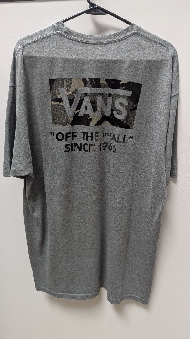 VANS Dark Grey Men's "Off The Wall" Graphic Tee