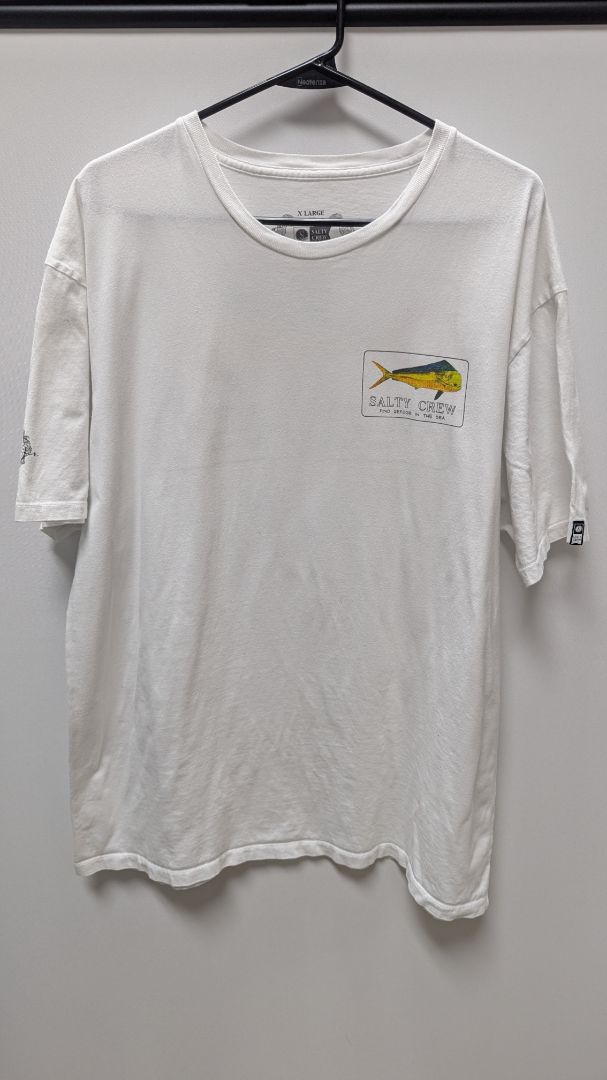 Salty Crew Men's White "Find Refuge in the Sea" Graphic Tee