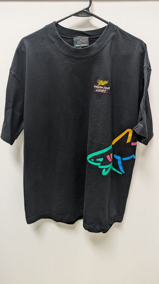 Greg Norman Black "Miller Light" Shark Graphic Tee