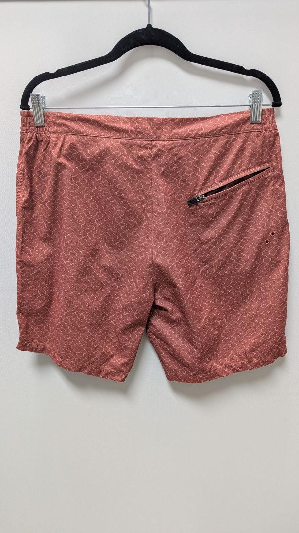 OurCaste Rust Brown Printed Swim Shorts