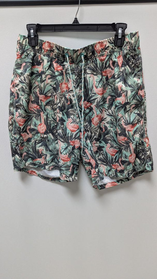 Goodfellow & Co Green Flamingo Swim Shorts