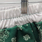 Green/White Bandana Printed Lounge Shorts