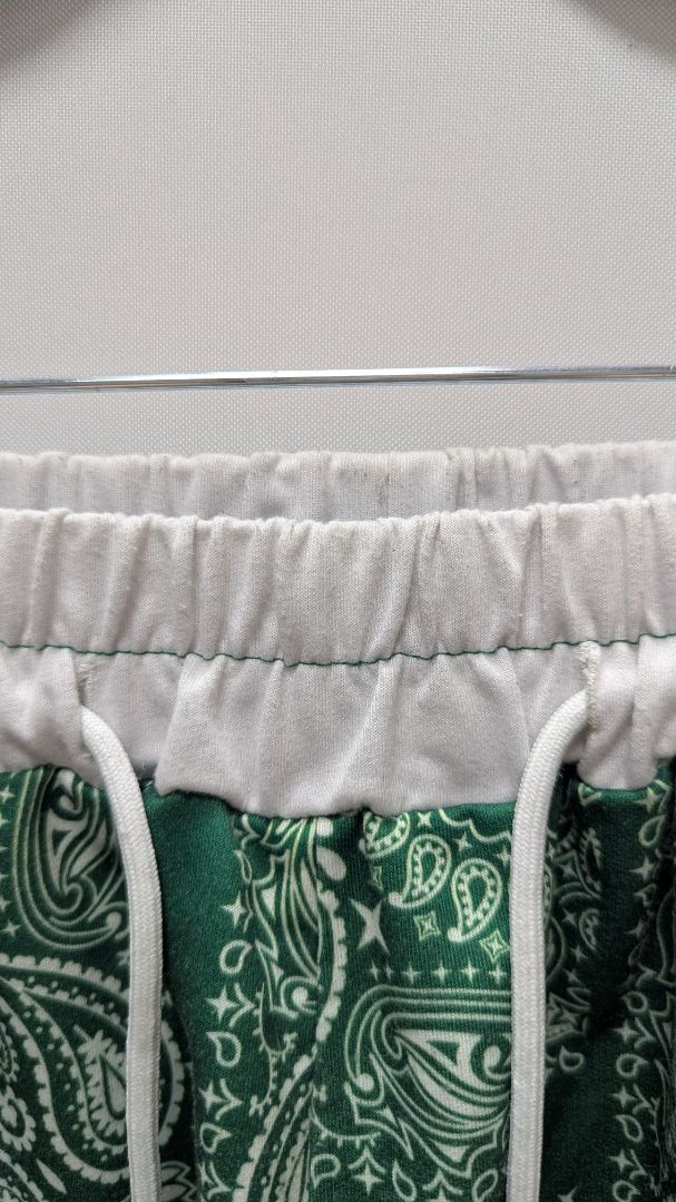 Green/White Bandana Printed Lounge Shorts