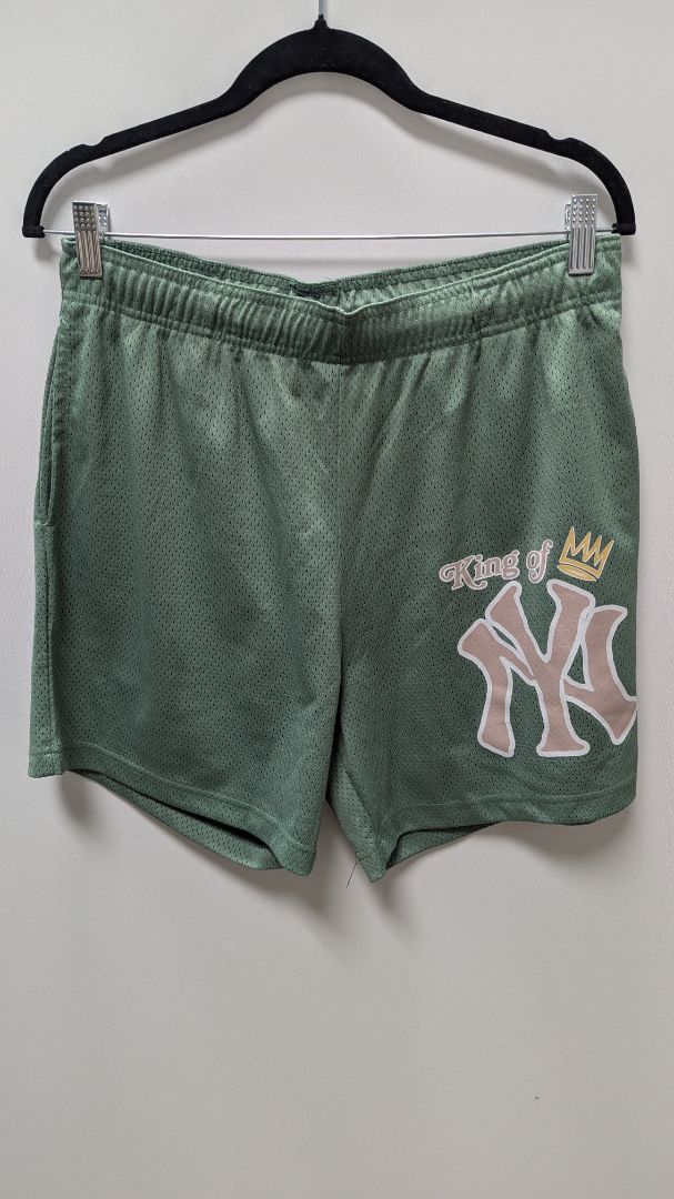 Solid Basics Mint Green "King of NY" Basketball Shorts