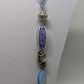 Silver/Blue Mixed Bead Longline Necklace