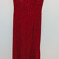 Cache Vintage Red Strapless Beaded Formal Gown