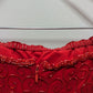 Cache Vintage Red Strapless Beaded Formal Gown