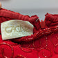 Cache Vintage Red Strapless Beaded Formal Gown