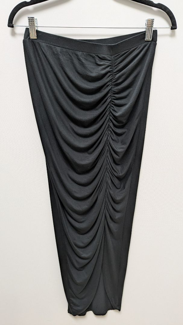 Mossimo Black Ruched Maxi Skirt