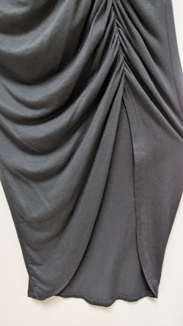 Mossimo Black Ruched Maxi Skirt