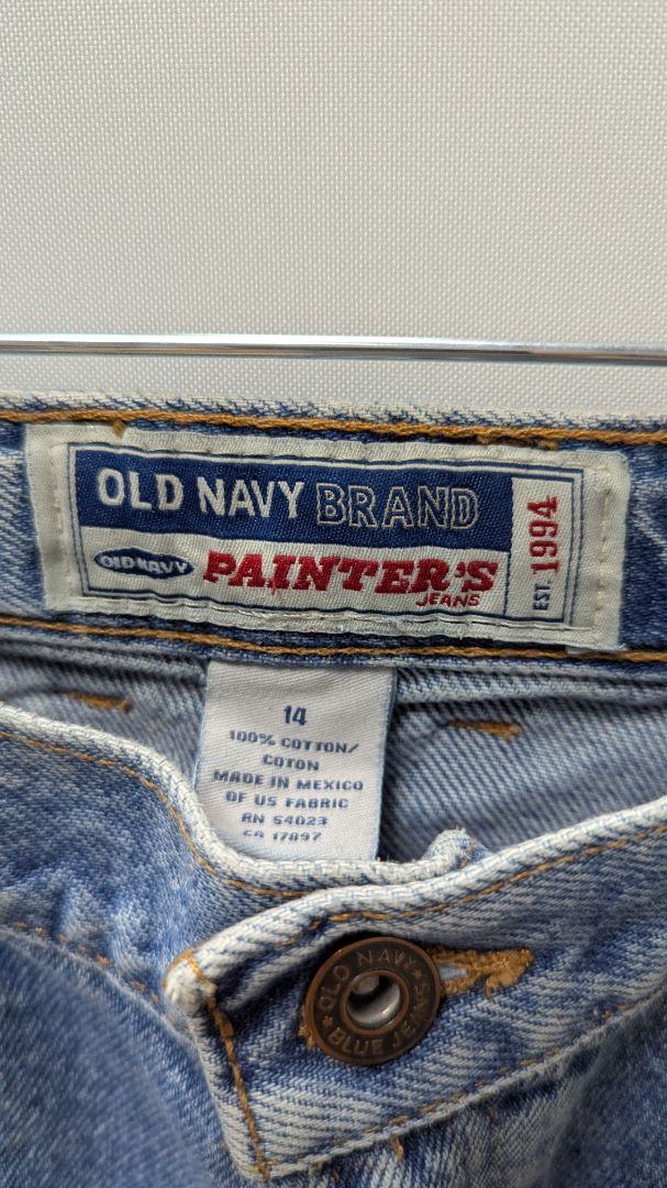 Old Navy Vintage Medium Wash Painter's Jeans