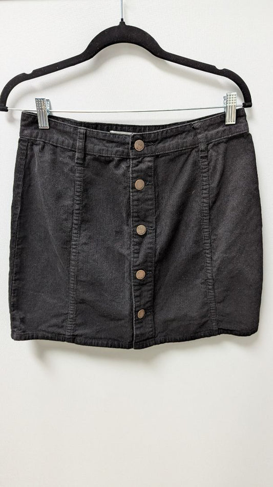 Billabong Black Button-Down Corduroy Skirt