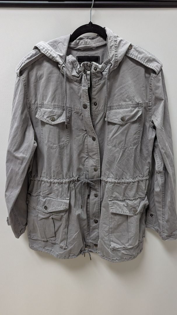 BNCI by Blanc Noir Light Grey Casual Cargo Jacket