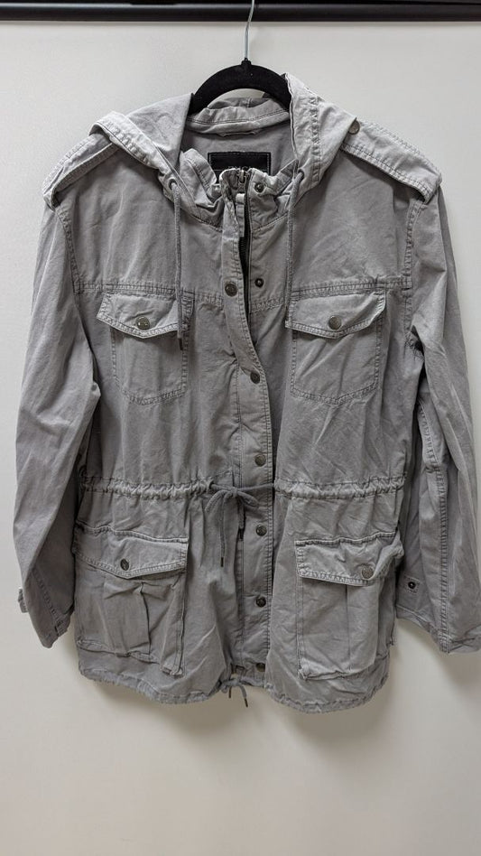 BNCI by Blanc Noir Light Grey Casual Cargo Jacket