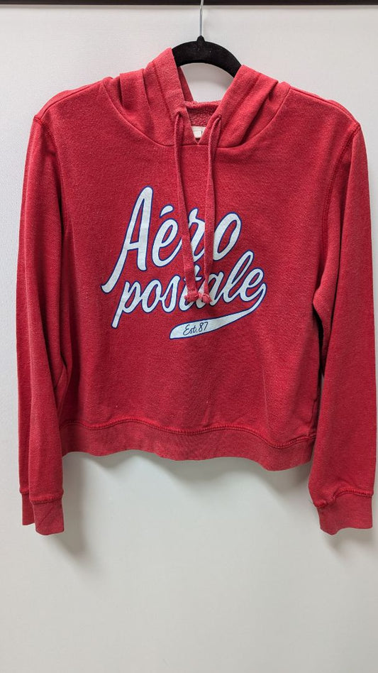 Aeropostale Red Graphic Cropped Sweatshirt