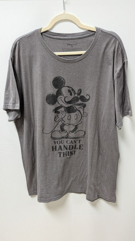 Disney Dark Grey "You Can't Handle This" Mickey Tee