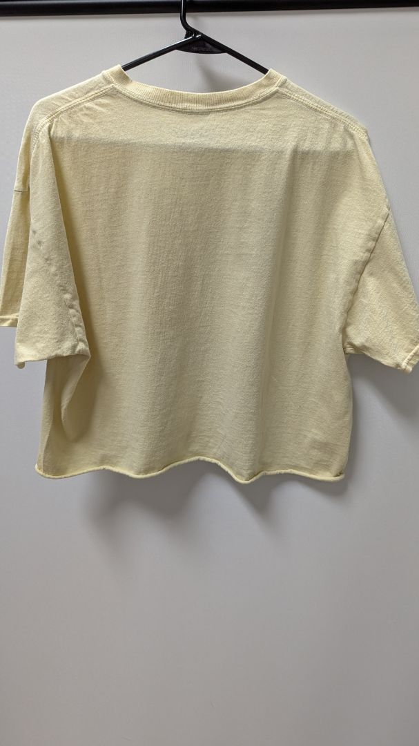 Looney Tunes Yellow Faded Rainbow Cropped Graphic Tee