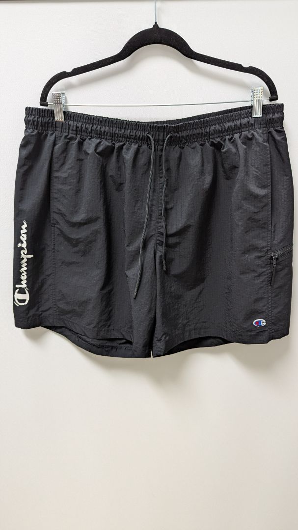 Champion Men's Black Drawstring Waist Active Shorts