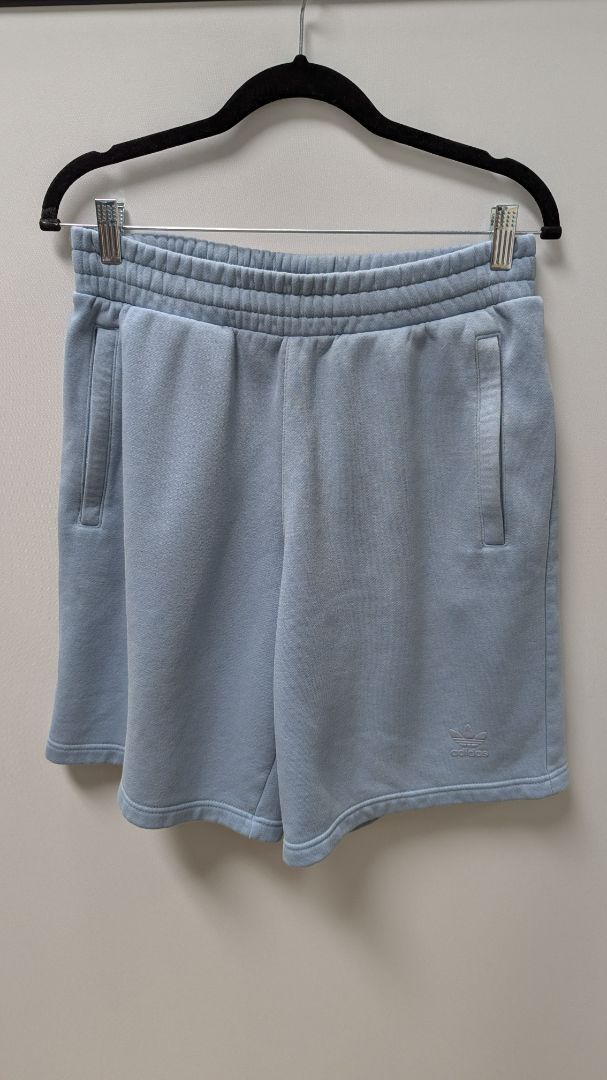 Adidas Men's Light Blue Drawstring Sweatshorts