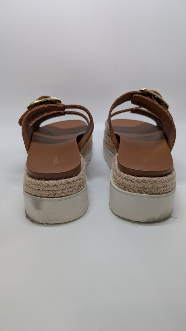 Madden Girl Brown Faux-Leather Mythical Platform Sandals
