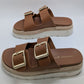 Madden Girl Brown Faux-Leather Mythical Platform Sandals