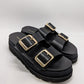 Madden Girl Black Faux-Leather Mythical Platform Sandals