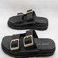 Madden Girl Black Faux-Leather Mythical Platform Sandals
