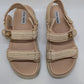 Steve Madden Tan Bigmona Natural Raffia Sandals