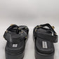 Steve Madden Black Bigmona Leather Platform Sandals