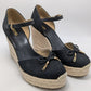 MICHAEL Michael Kors Black/Tan Nori Wedge Espadrille Sandals