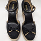 MICHAEL Michael Kors Black/Tan Nori Wedge Espadrille Sandals