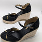 MICHAEL Michael Kors Black/Tan Nori Wedge Espadrille Sandals