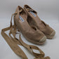 Steve Madden Tan Medora Espadrille Wraparound Sandals