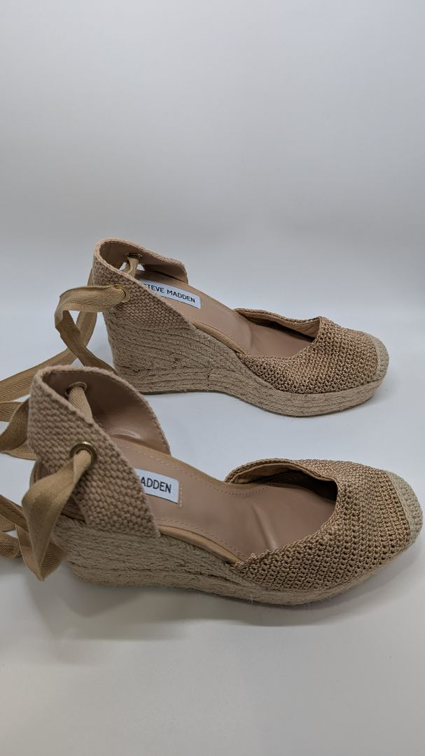 Steve Madden Tan Medora Espadrille Wraparound Sandals