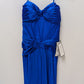 alex & sophia Electric Blue Slim Corset Cocktail Dress