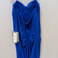 alex & sophia Electric Blue Slim Corset Cocktail Dress