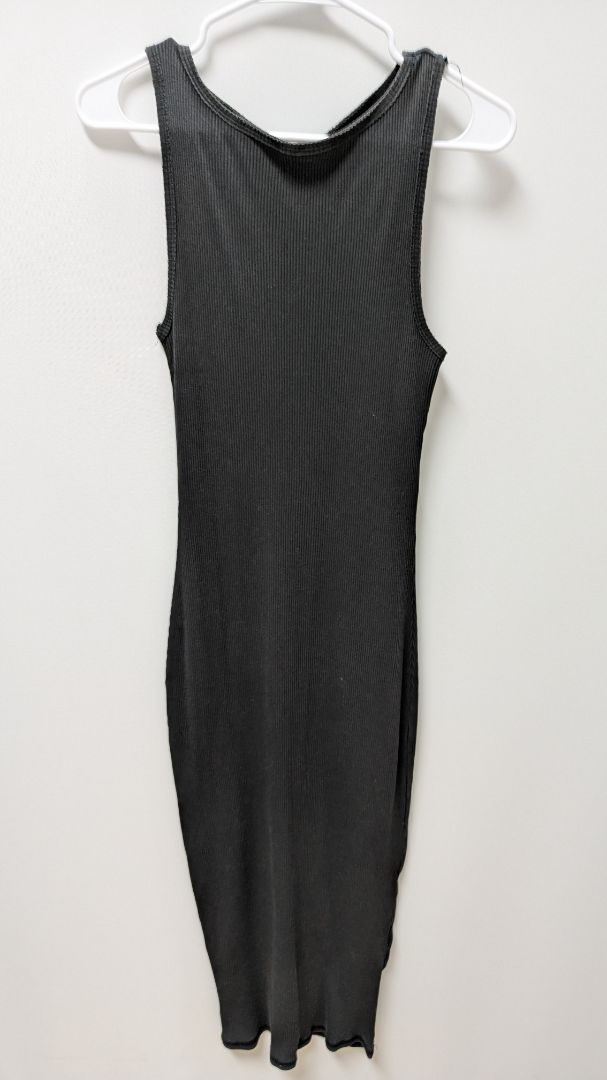 Divided H&M Dark Grey Sleeveless Ribbed Maxi Dress