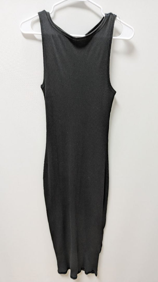 Divided H&M Dark Grey Sleeveless Ribbed Maxi Dress