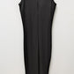 Popilush Black Ribbed Sleeveless Shapewear Maxi Dress