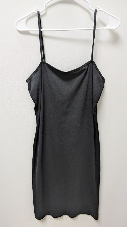 TOPSHOP Black Spaghetti Strap Tank Dress
