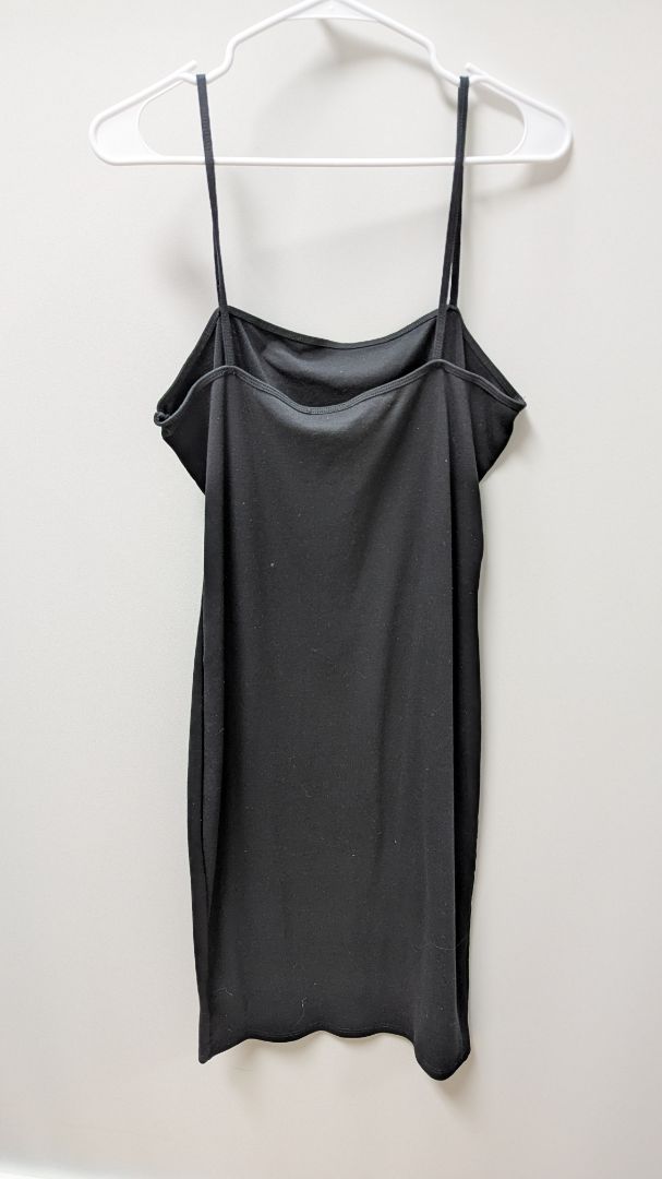 TOPSHOP Black Spaghetti Strap Tank Dress